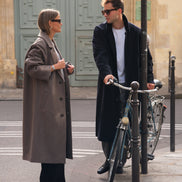 Wool Cashmere Coat - Navy | SAMPLE