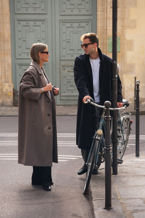 Wool Cashmere Coat - Taupe