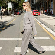 Wool Cashmere Crewneck - Grey