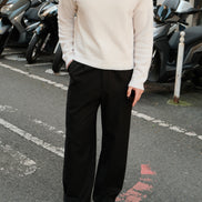 Wool Cashmere Crewneck - Cream