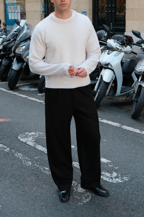 Wool Cashmere Crewneck - Cream | Pre Order