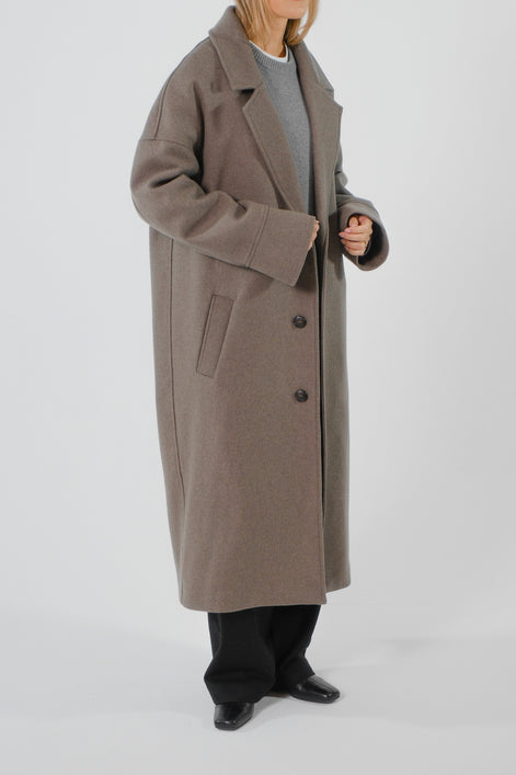 Wool Cashmere Coat - Taupe