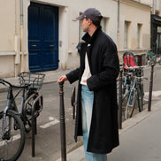 Wool Cashmere Coat - Navy | FINAL SALE