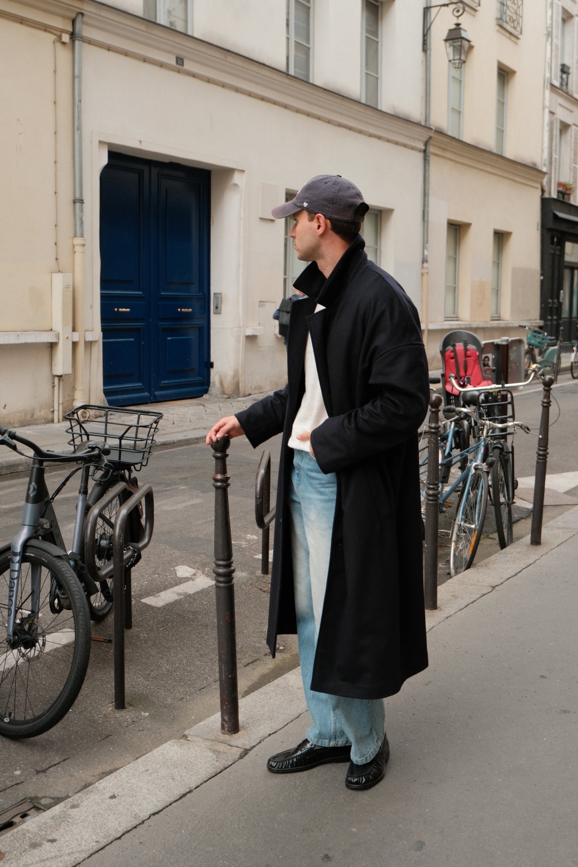 Wool Cashmere Coat - Navy | FINAL SALE