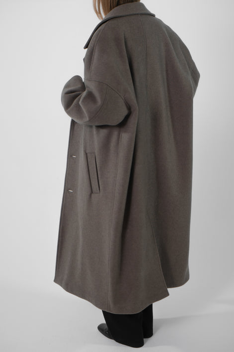 Wool Cashmere Coat - Taupe