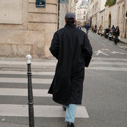 Wool Cashmere Coat - Navy | SAMPLE