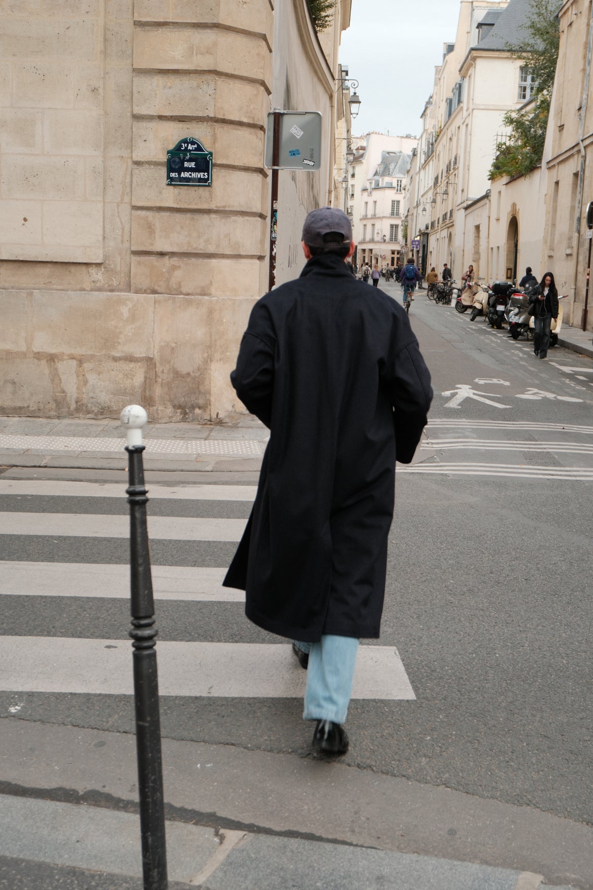 Wool Cashmere Coat - Navy | SAMPLE