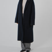 Wool Cashmere Coat - Navy | SAMPLE