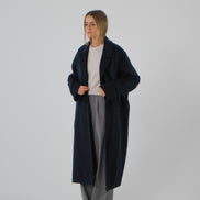 Wool Cashmere Coat - Navy | SAMPLE
