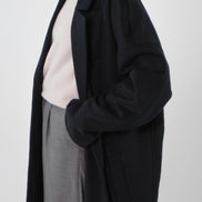 Wool Cashmere Coat - Navy | SAMPLE