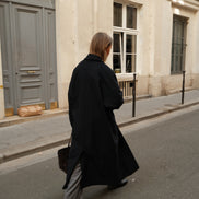 Wool Cashmere Coat - Navy | FINAL SALE