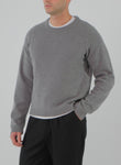 Wool Cashmere Crewneck - Grey