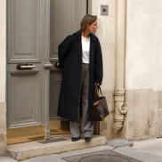 Wool Cashmere Coat - Navy | SAMPLE