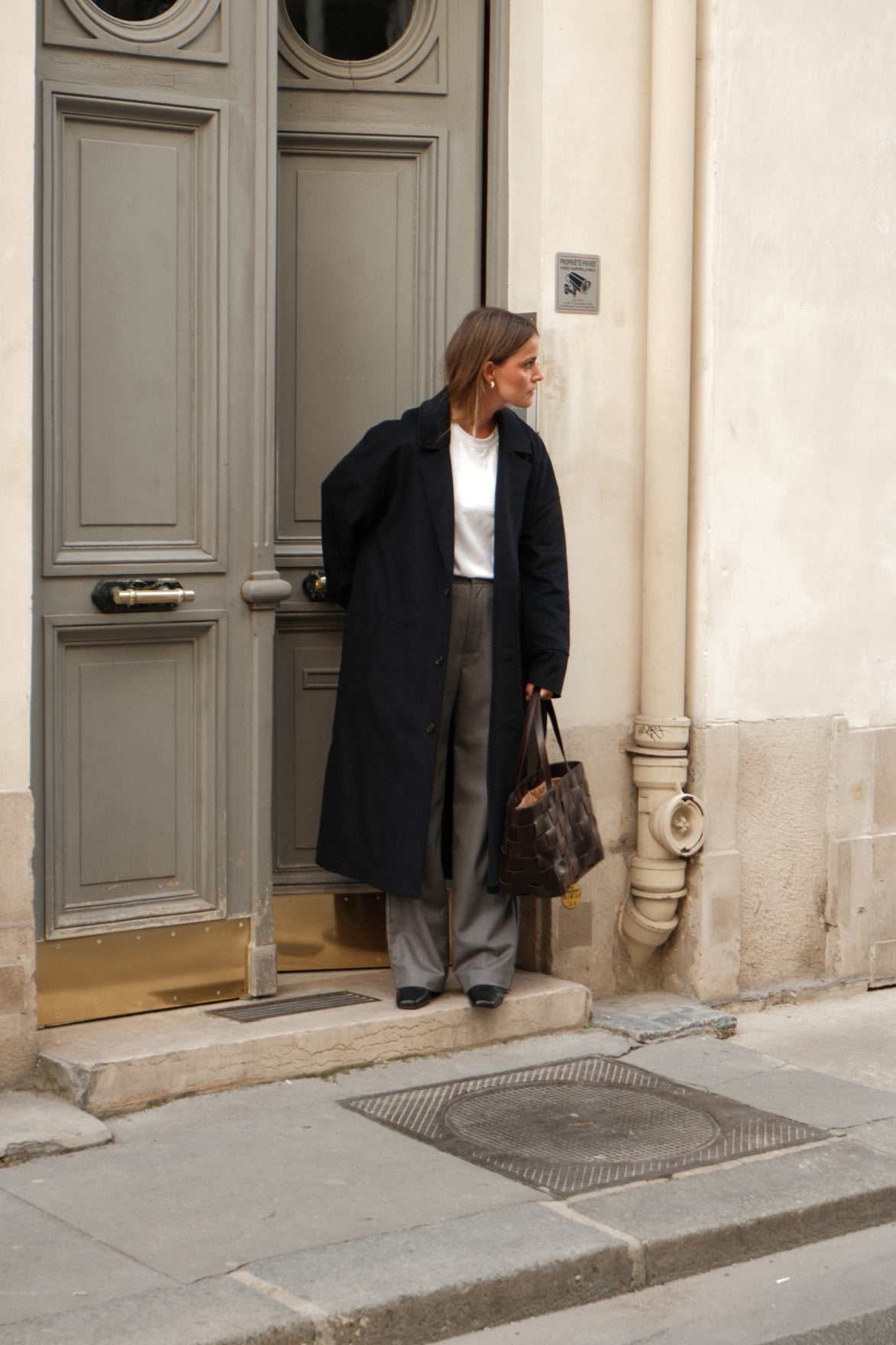 Wool Cashmere Coat - Navy | SAMPLE