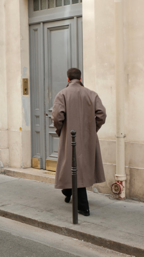 Wool Cashmere Coat - Taupe
