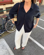 Drape Shirt - Navy