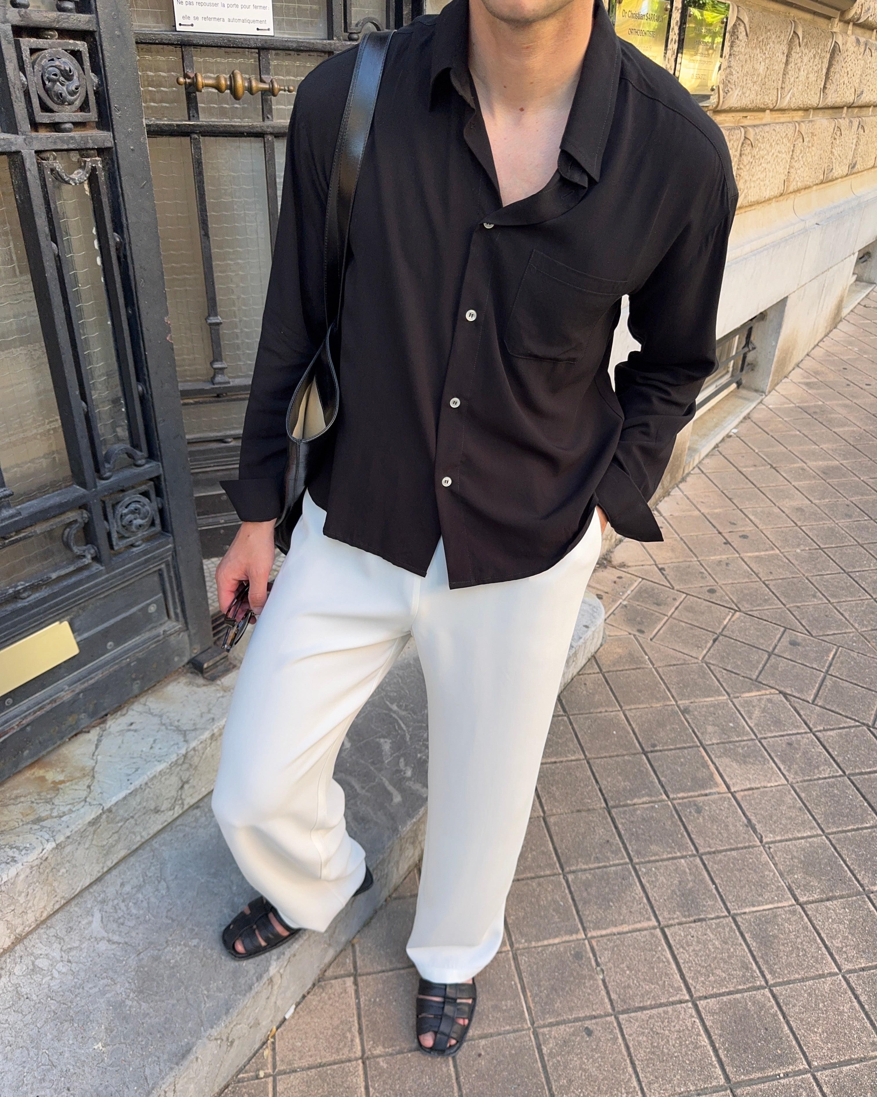 Drape Shirt - Black