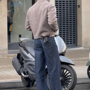 High Collar Wool Jacket - Taupe | Pre Order