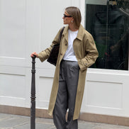 Signature Wool Pleated Trousers - Grey